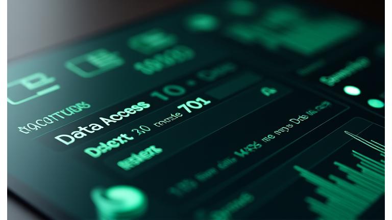 Dashboard interface with privacy control options